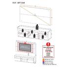 Rack C/ Painel E Suporte Tv 65" 2 Portas Londres Multimóveis