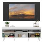 Rack C/ Painel E Suporte Tv 65" Branco/preto Londres Multimóv
