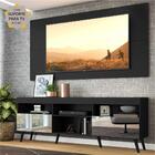 Rack C/ Painel E Suporte Tv 65" C/ Espelho E Pés Retrô Flórid