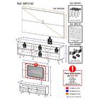 Rack C/ Painel E Suporte Tv 65" C/ Espelho E Pés Retrô Flórid