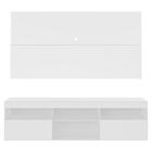 Rack C/ Painel E Suporte Tv 65" Flórida Multimóveis Branco