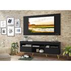 Rack C/ Painel E Suporte Tv 65" Londres Multimóveis Pés Retrô