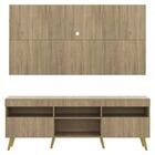 Rack C/ Painel E Suporte Tv 65" Londres Multimóveis Pés Retrô