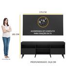 Rack C/ Painel E Suporte Tv 65" Pés Retrô Flórida Multimóveis