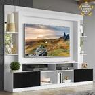 Rack C/ Painel E Suporte Tv 65" Prateleiras C/ Espelho Oslo M