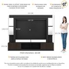 Rack C/ Painel E Suporte Tv 65" Prateleiras C/ Espelho Oslo M