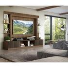 Rack C/ Painel E Suporte Tv 65" Prateleiras C/ Espelho Oslo M