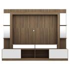 Rack C/ Painel E Suporte Tv 65" Prateleiras C/ Espelho Oslo M