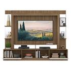 Rack C/ Painel E Suporte Tv 65" Prateleiras C/ Espelho Oslo M