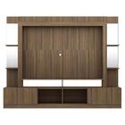 Rack C/ Painel E Suporte Tv 65" Prateleiras C/ Espelho Oslo M