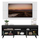 Rack C/ Painel E Suporte Tv 65" Preto/branco Londres Multimóv