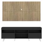 Rack C/ Painel E Suporte Tv 65" Preto/rustic Londres Multimóv