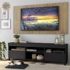 Rack C/ Painel E Suporte Tv 65" Rodízios E 2 Portas Londres M