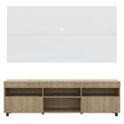 Rack C/ Painel E Suporte Tv 65" Rodízios E 2 Portas Londres M