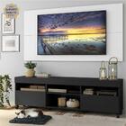 Rack C/ Painel E Suporte Tv 65" Rodízios E 2 Portas Londres M