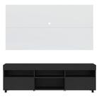 Rack C/ Painel E Suporte Tv 65" Rodízios E 2 Portas Londres M