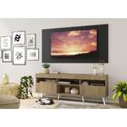 Rack C/ Painel E Suporte Tv 65" Rustic/preto Londres Multimóv