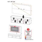 Rack C/ Painel E Suporte Tv 65" Suspenso Com 2 Portas Londres
