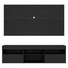 Rack C/ Painel E Suporte Tv 65" Suspenso Com 2 Portas Londres