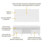 Rack C/ Painel P/ Tv Até 65" E Pés Retrô Flórida Multimóveis