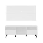 Rack C/ Painel P/ Tv Até 65" E Pés Retrô Flórida Multimóveis