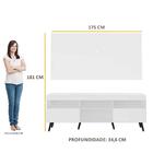 Rack C/ Painel P/ Tv Até 65" E Pés Retrô Flórida Multimóveis