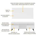 Rack C/ Painel P/ Tv Até 65" E Pés Retrô Flórida Multimóveis