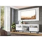Rack C/ Painel P/ Tv Até 65" E Pés Retrô Flórida Multimóveis