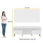 Rack C/ Painel P/ Tv Até 65" E Pés Retrô Flórida Multimóveis