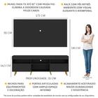Rack C/ Painel Tv 65" Londres Multimóveis Pés Retrô Preto/nat
