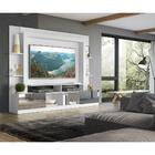 Rack C/ Painel Tv 65" Portas C/ Espelho Oslo Multimóveis Bran