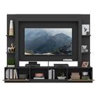 Rack C/ Painel Tv 65" Portas C/ Espelho Oslo Multimóveis Pret