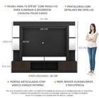 Rack C/ Painel Tv 65" Prateleiras C/ Espelho Oslo Multimóveis
