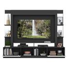 Rack C/ Painel Tv 65" Prateleiras C/ Espelho Oslo Multimóveis