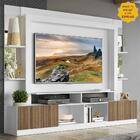 Rack C/ Painel Tv 65" Prateleiras C/ Espelho Oslo Multimóveis