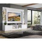 Rack C/ Painel Tv 65" Prateleiras C/ Espelho Oslo Multimóveis