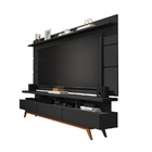 Rack C/ Painel Vivare 1.8 Wood Black - Germai Móveis
