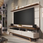 Rack C/ Painel Vivare 1.8 Wood Off White/Freijó - Germai Móve