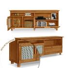 Rack Cadman Em Madeira Maciça Imbuia E Tela Indiana - Atraent