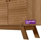 Rack Camboriú Amêndoa E Titânio 160 Cm