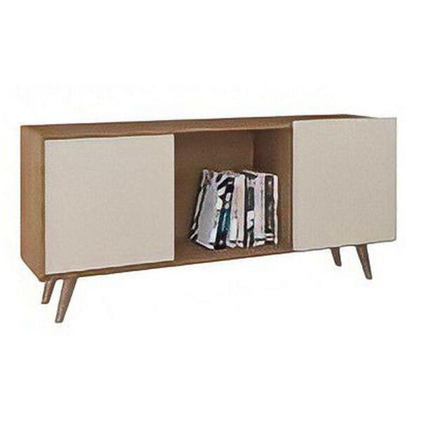 Rack Cancun 2 Portas Atualle Canelato Rústico Com Natura Off