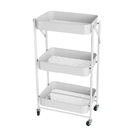 Rack Carrinho Organizador 3 Andares Rodas Salao De Beleza Cas