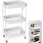 Rack Carrinho Organizador 3 Andares Rodas Salao De Beleza Cas