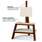 Rack Cavalete Bowie 1 Prateleira Em Mdf/eucalipto - Cacau/lac