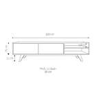 Rack Cento Ii Preto E Marrom 160 Cm