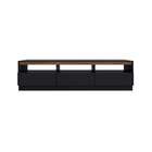 Rack Cento Iii Preto E Marrom 160 Cm
