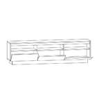 Rack Cento Iii Preto E Marrom 160 Cm