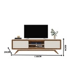 Rack Channel 1.5 Nature/off White - Fabri Móveis