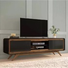 Rack Channel 1.5 Nature/preto Fosco - Fabri Móveis