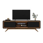 Rack Channel 1.5 Nature/preto Fosco - Fabri Móveis